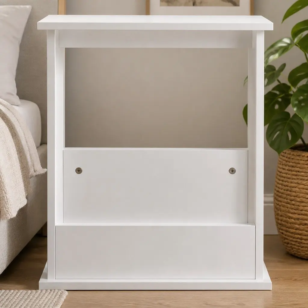 Narrow Side Table Modern Office Bedside Storage Magazine Rack Slim End Table