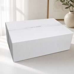 RSC Carton 430x305x140mm White Cardboard Box 50 Pack Flat