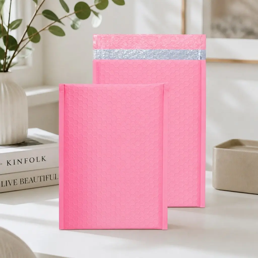 Pink Bubble Padded Mailers for Safe Shipping