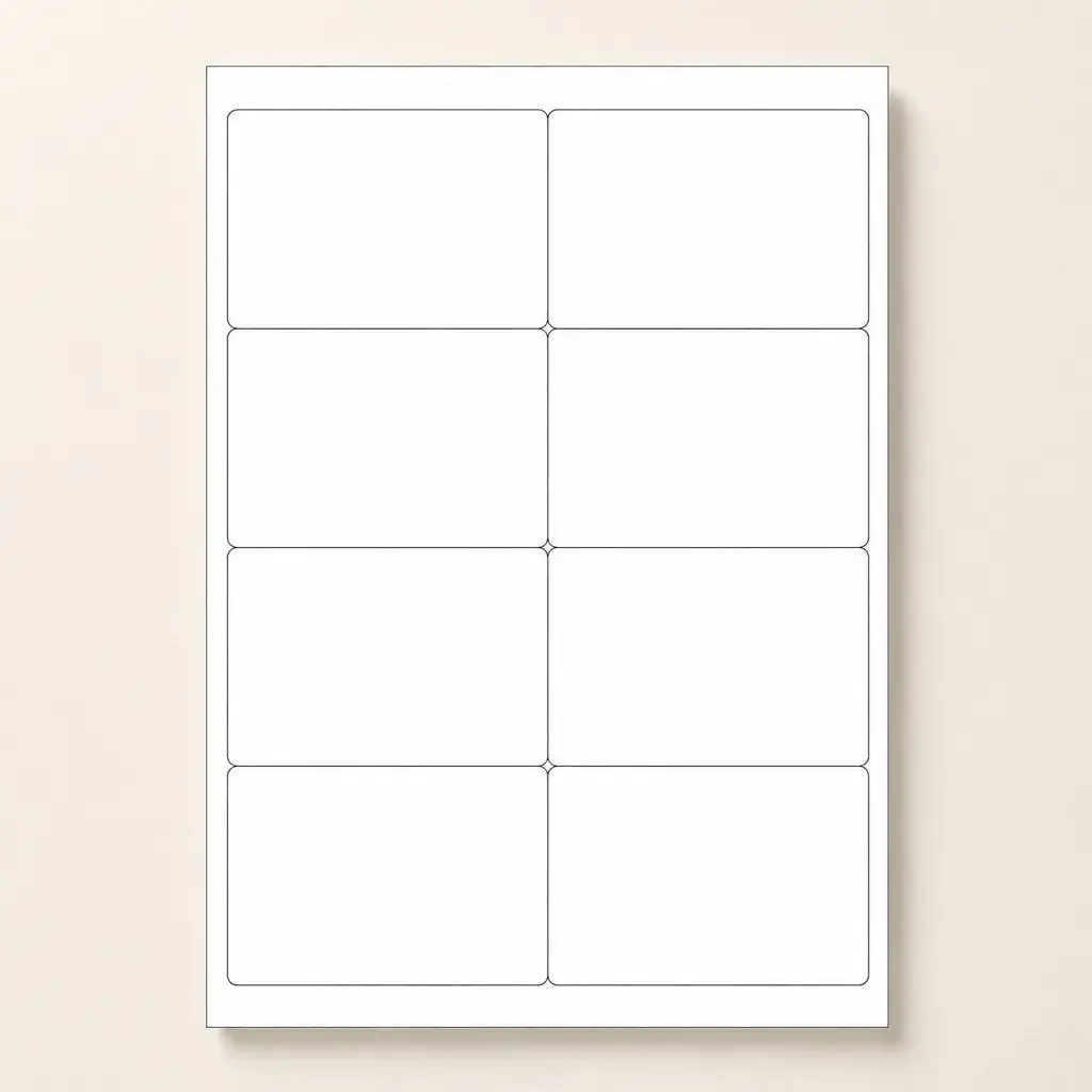 Self Adhesive Label Sheets A4 Professional Addressing Product Labeling Matte White 8 Up