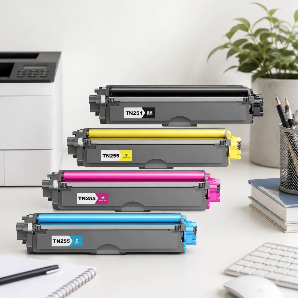 Toner Cartridge 4 Pack Colour Black Cyan Magenta Yellow for Brother TN-251 Series Printers