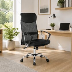 Mesh Office Chair High Back Swivel Tilt Height Adjustable Black Executive Desk