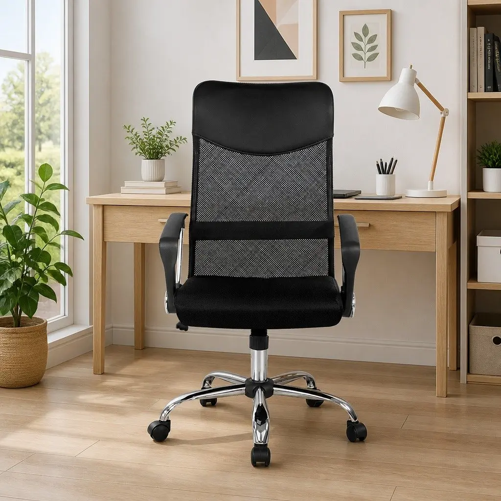 Mesh Office Chair High Back Swivel Tilt Height Adjustable Black Executive Desk
