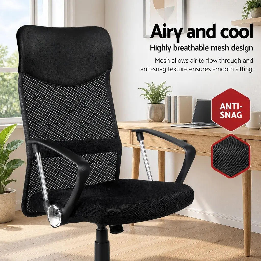 Mesh Office Chair High Back Swivel Tilt Height Adjustable Black Executive Desk