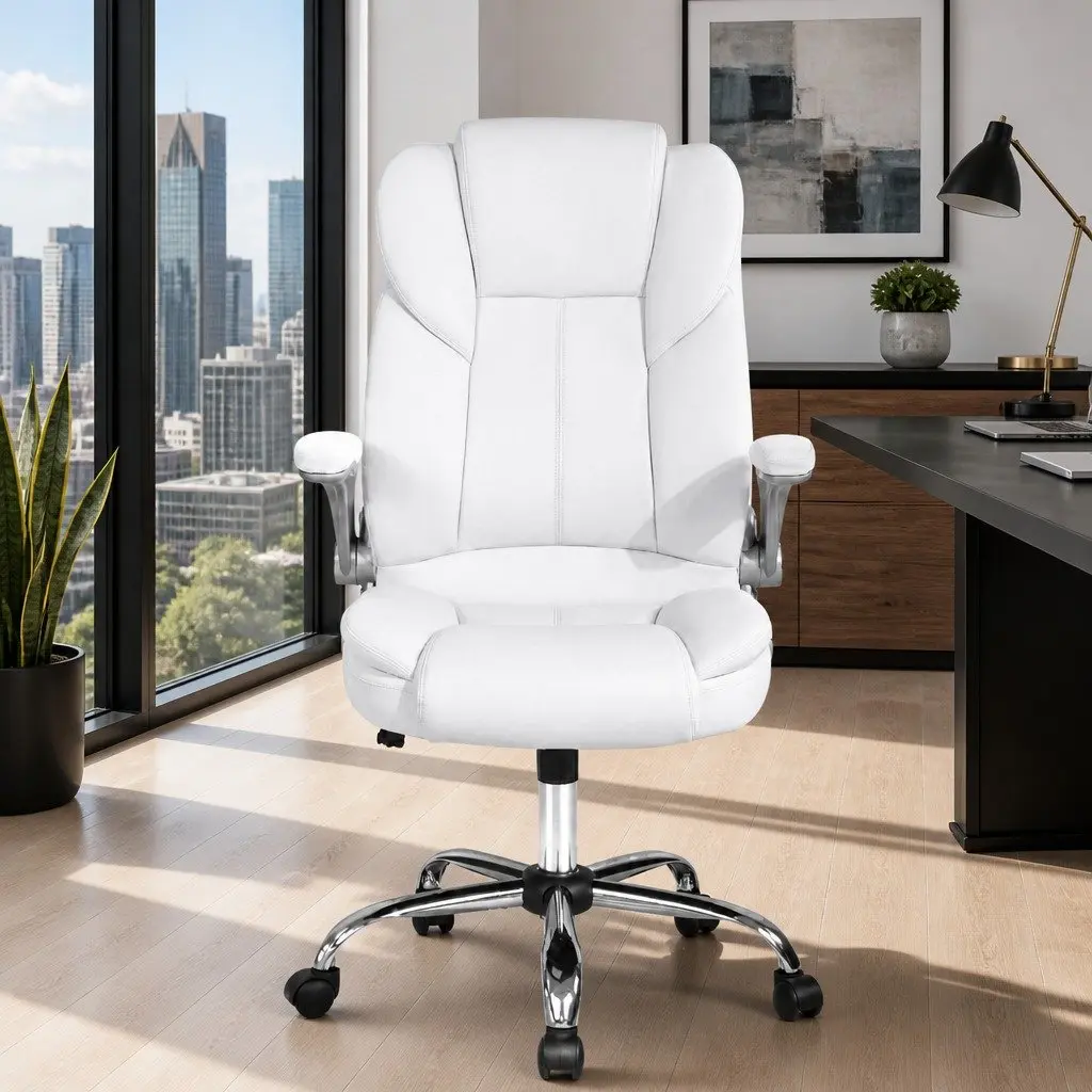 White Leather Office Chair