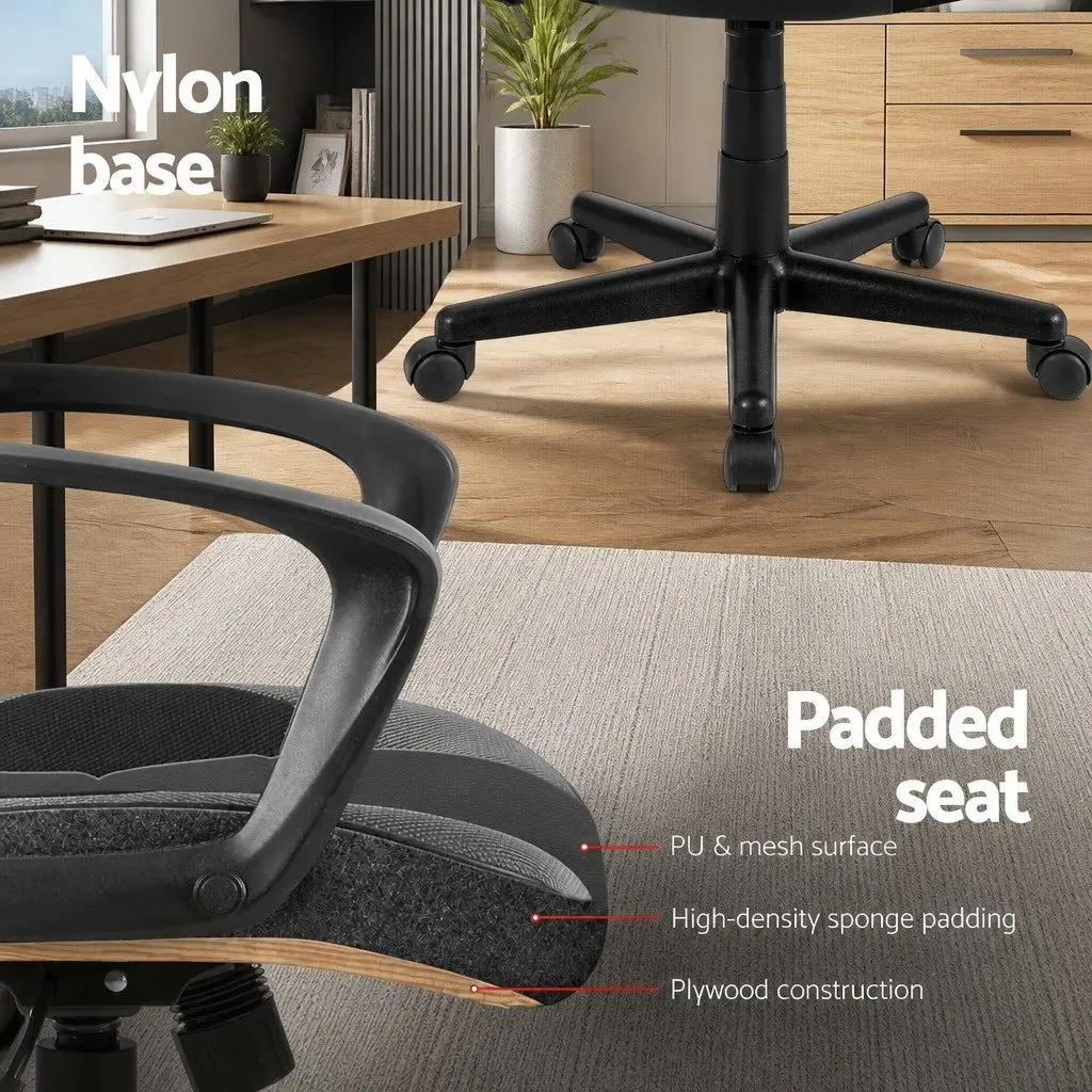 Gaming Office Chair High-Back Adjustable Height Grey