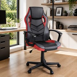 Affordable High-Back Red Gaming Chair with Essential Features