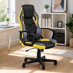 Comfortable and Reliable High-Back Yellow Office Chair