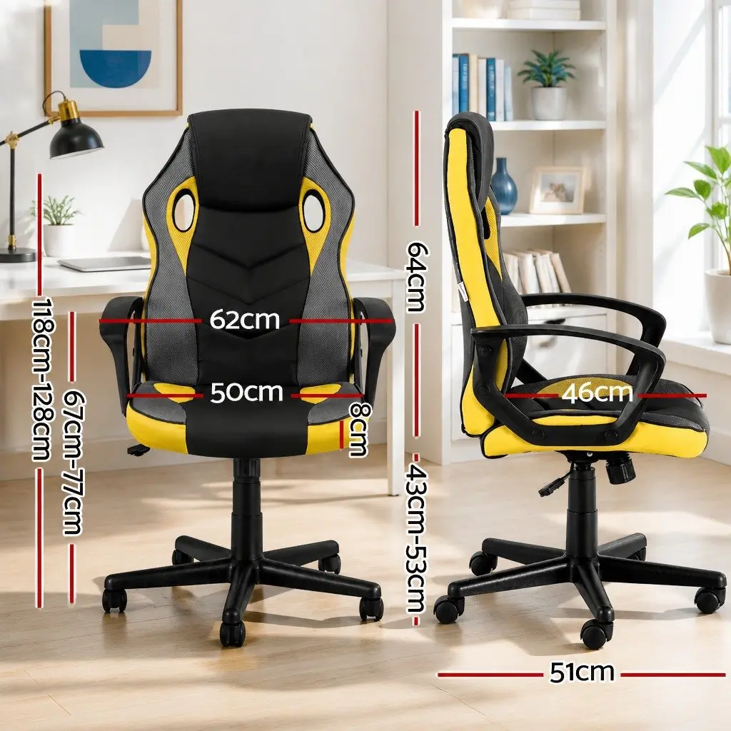 High-Back Yellow Office Chair