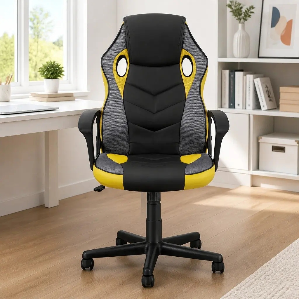High-Back Yellow Office Chair