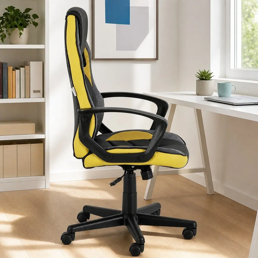 High-Back Yellow Office Chair