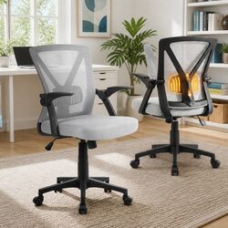 Reliable Grey Mesh Office Chair with Adjustable Features