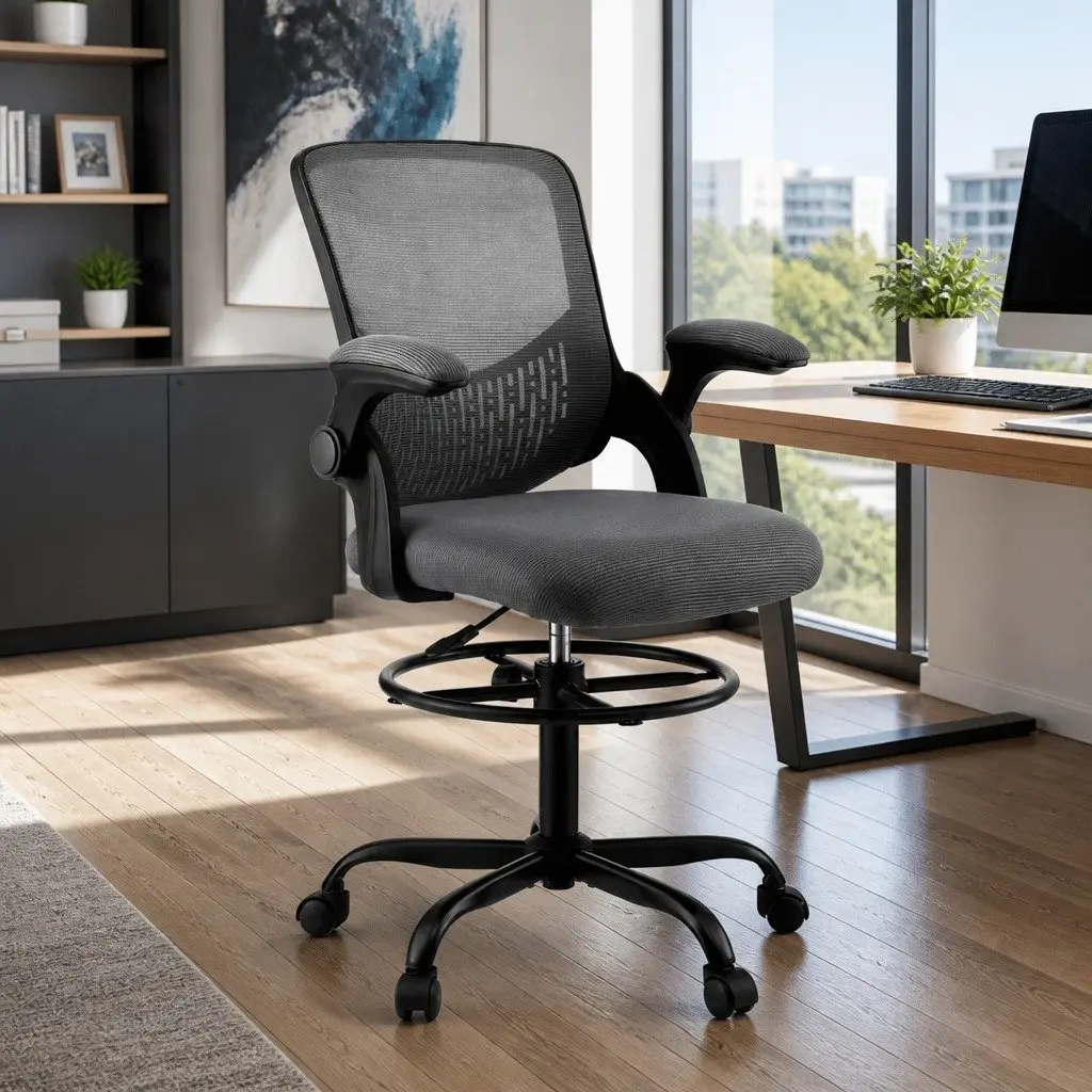Adjustable Mesh Drafting Chair