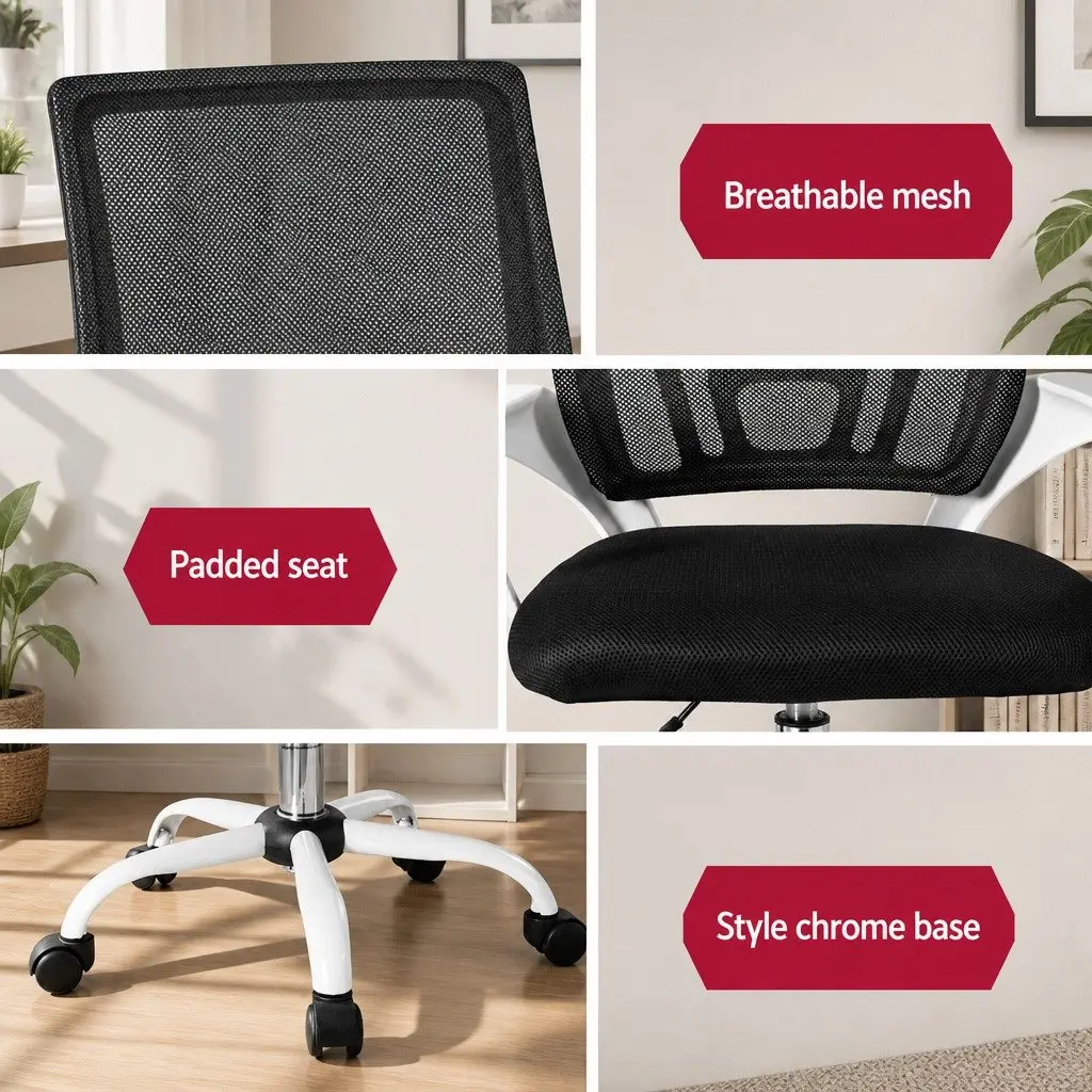 Mid Back Office Chair with Lumbar Support