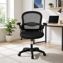 Practical Black Mesh Office Chair with Comfort Features