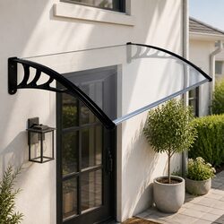 Reliable Window and Door Awning 1M x 1.5M Transparent