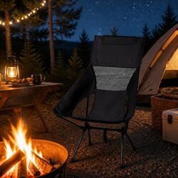 Camping Chair with Durable Fabric and Sturdy Frame
