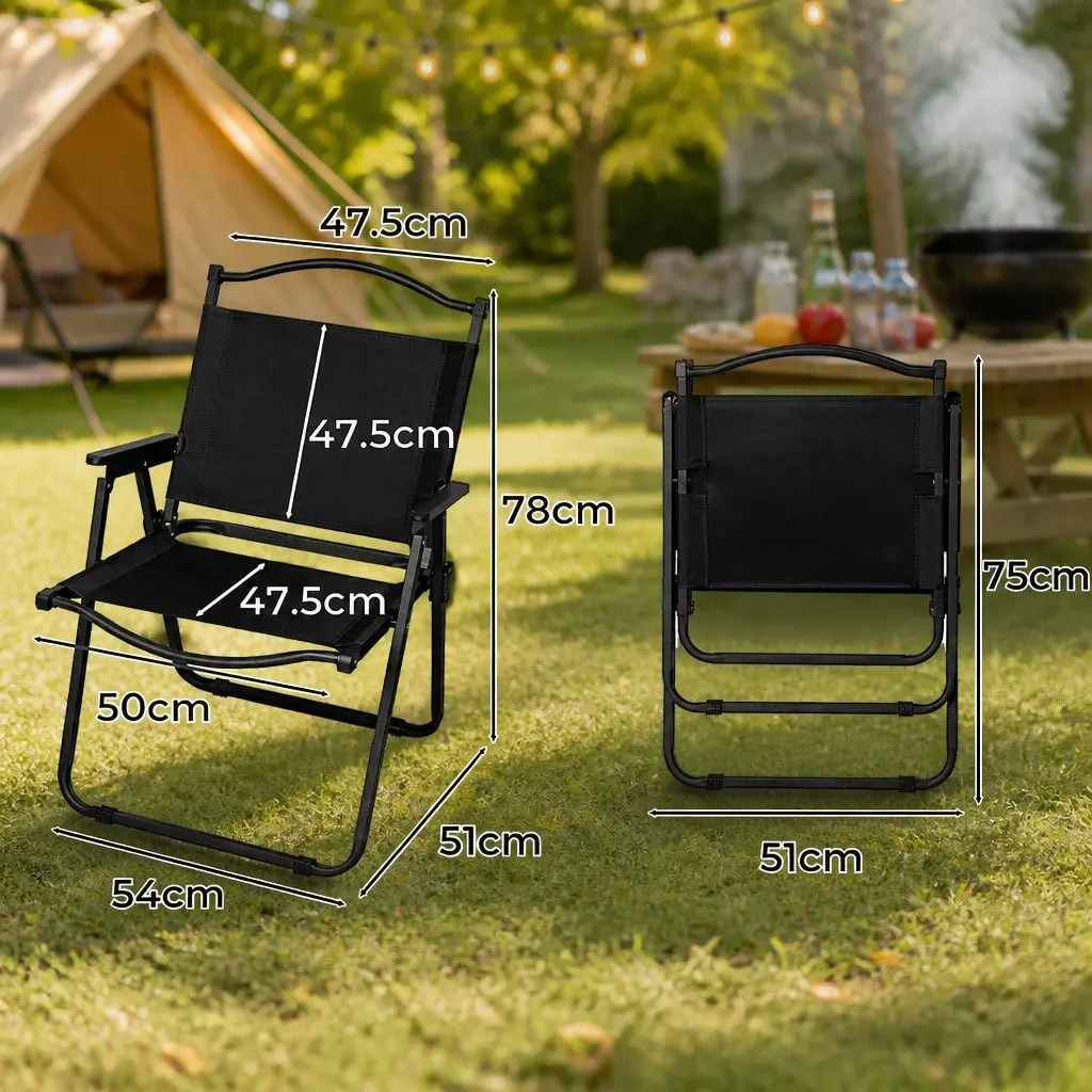 Camping Chair Folding Portable Lightweight Outdoor Backyard Garden Relaxing Seat