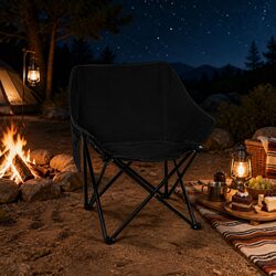 Reliable Folding Moon Chair for Outdoor Relaxation