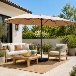 Reliable Double-Sided Patio Umbrella with Stability