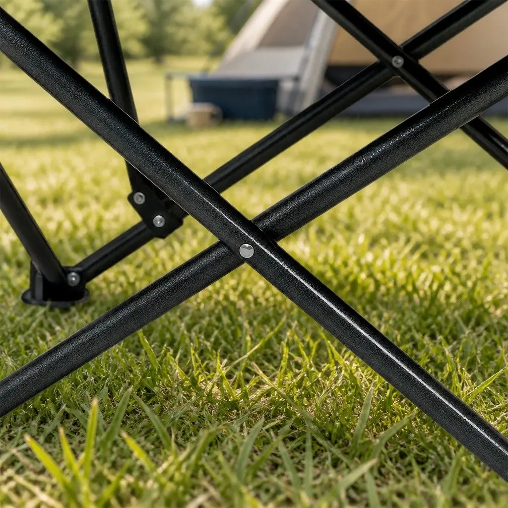 Folding Camping Chair Extra Large Outdoor Portable Fishing Travel Seat Heavy