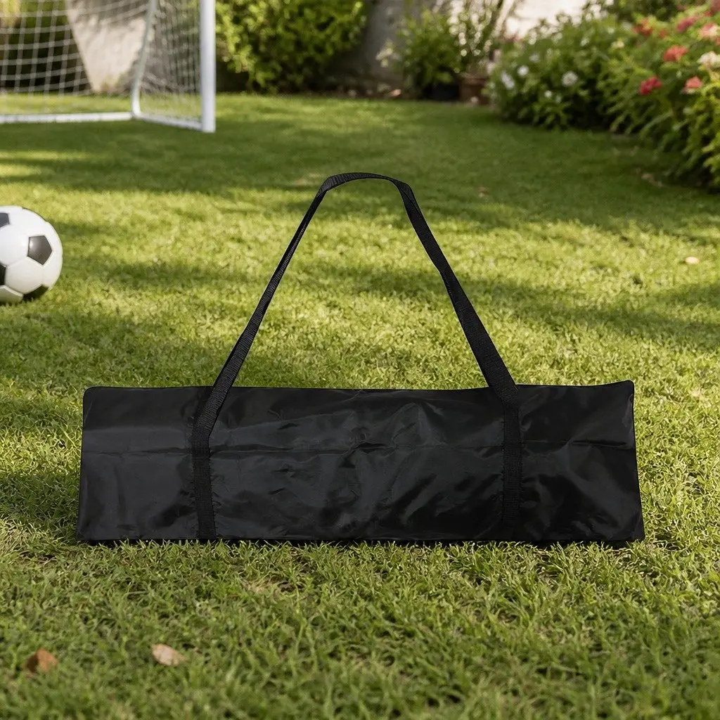 Soccer Rebounder Net Portable Training Goal Backyard Practice Equipment 210cm x 120cm Black