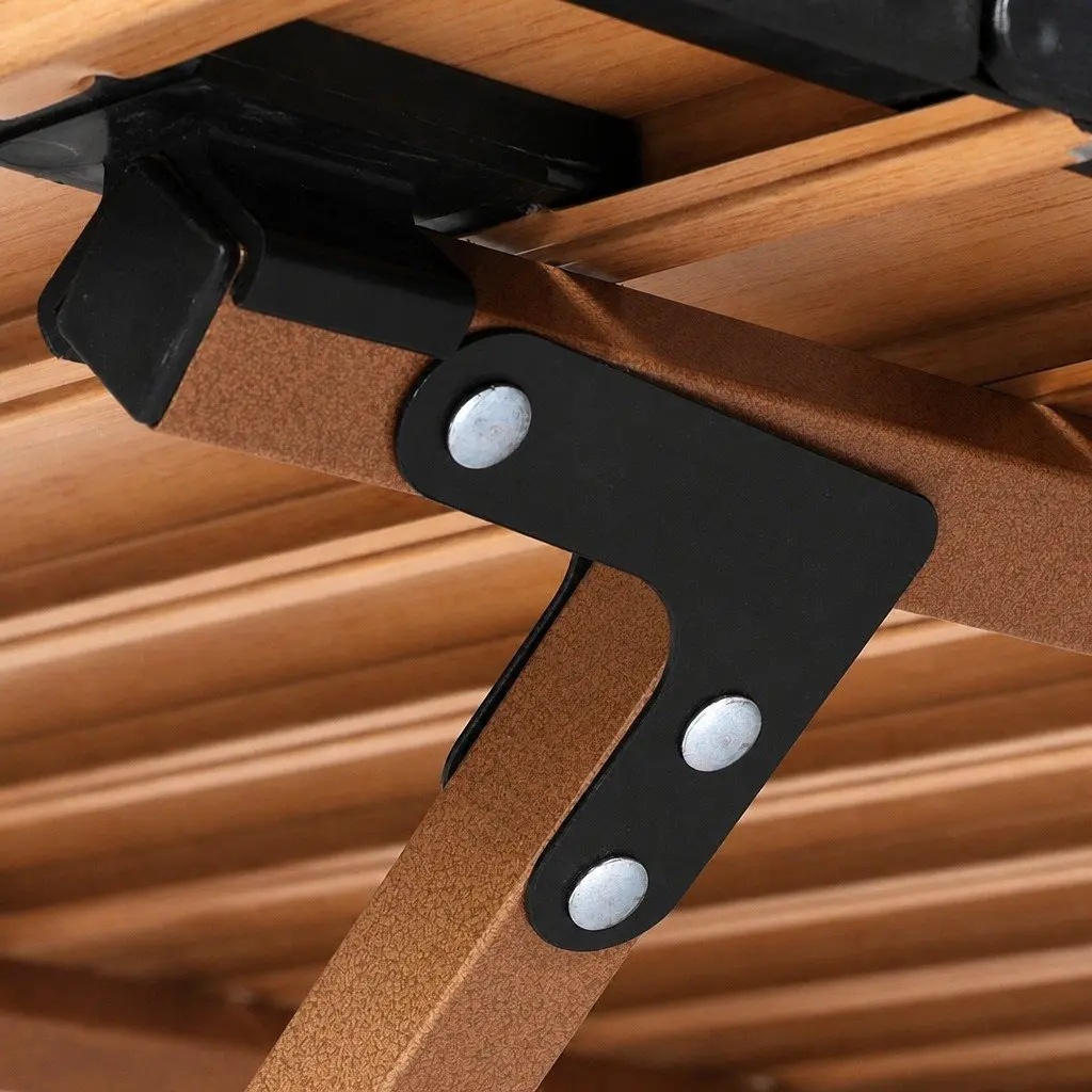 Folding Camping Table Portable Rollable Outdoor BBQ Prep Trestle Oak 88.5cm W x 58cm D x 41.5cm H