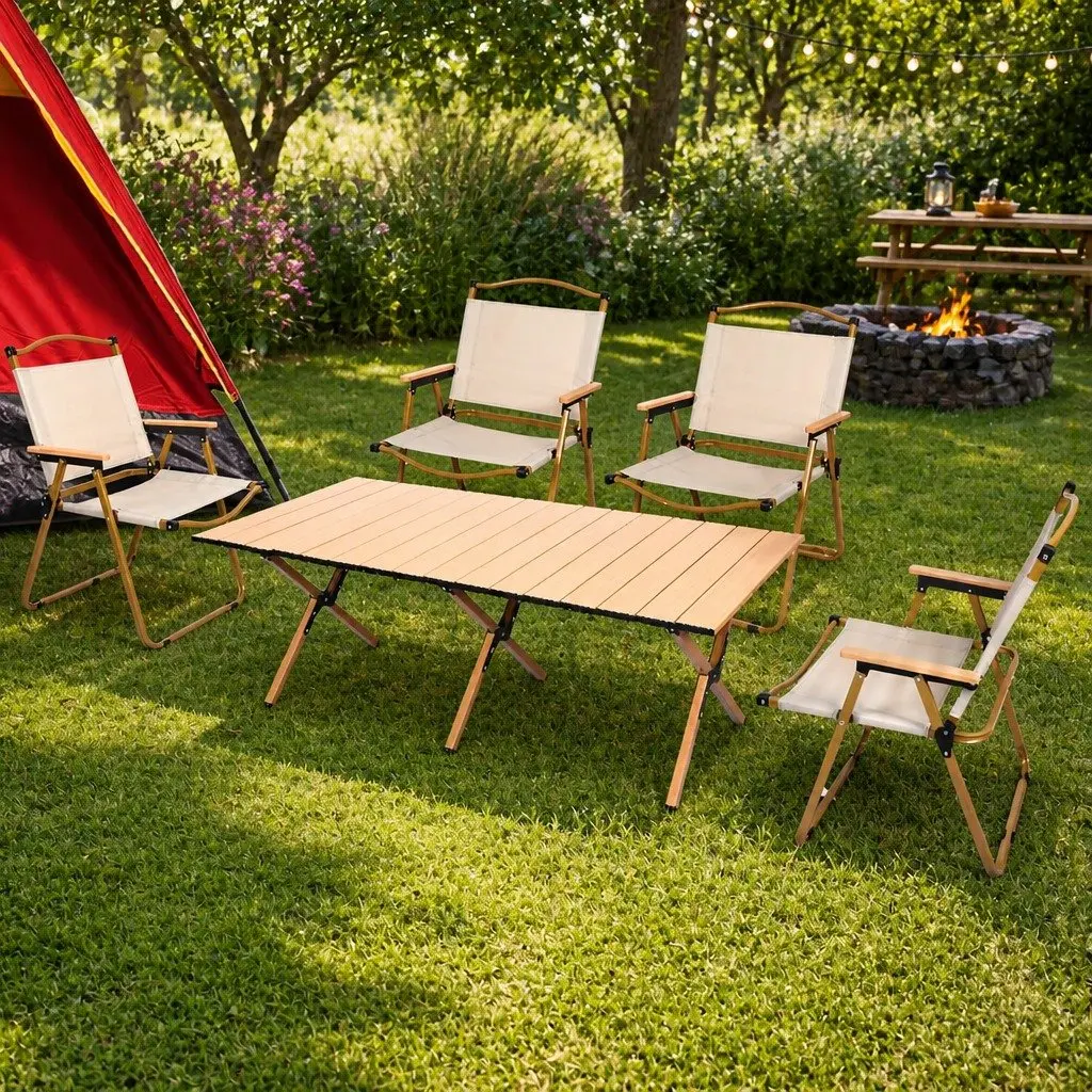 Folding Camping Table and Chair Kit