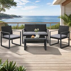 Comfortable 4 Piece Outdoor Sofa Set with Great Value