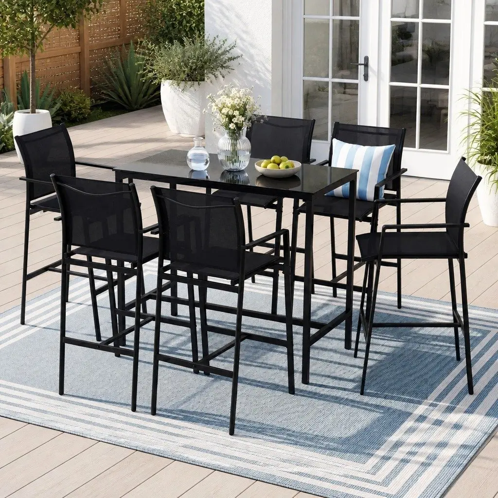 7-Piece Outdoor Dining Set for Comfort and Style