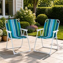 Reliable Folding Outdoor Chair with Steel Frame