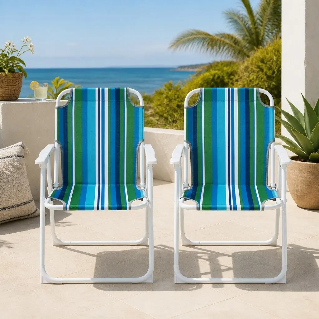 Folding Outdoor Chair with Steel Frame