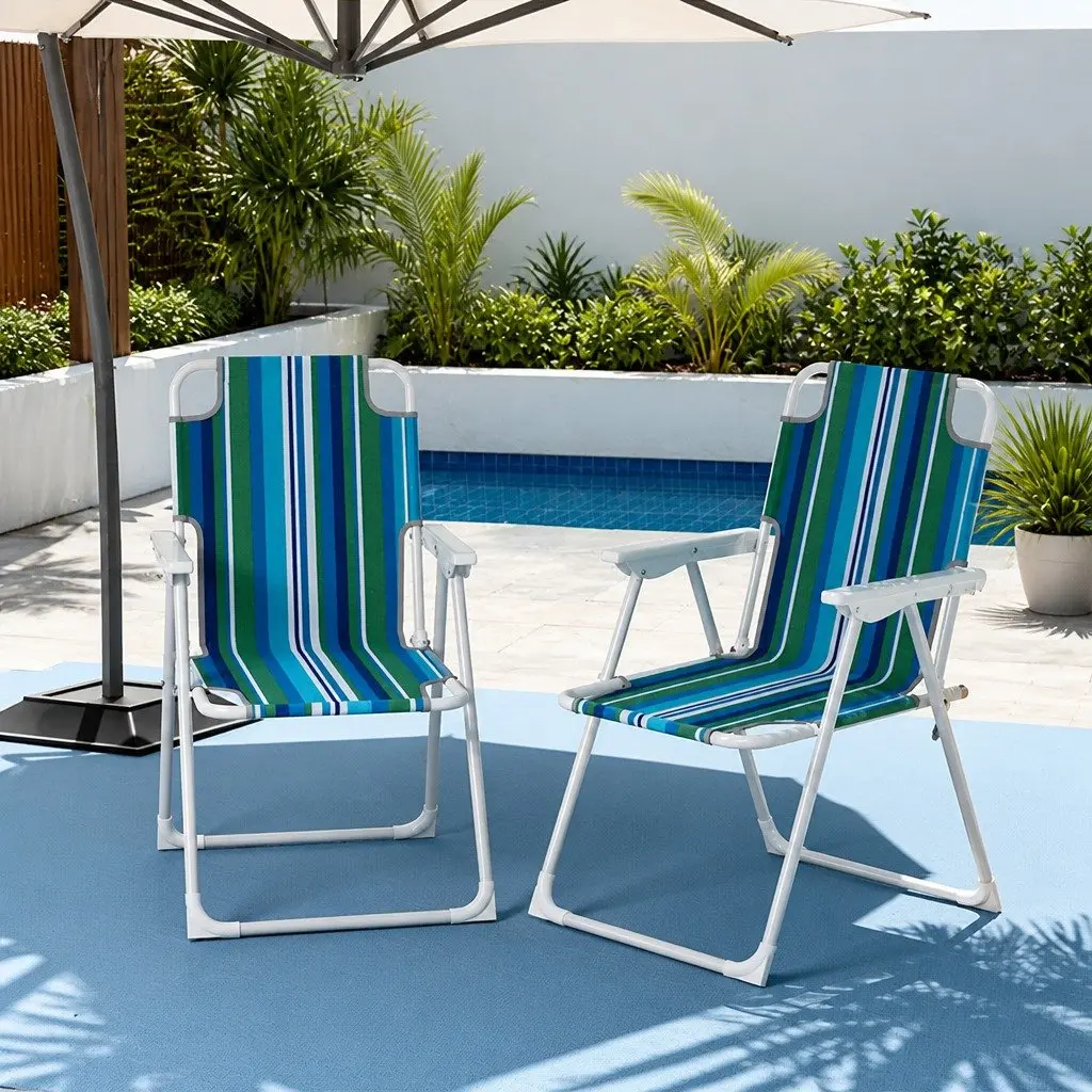 Folding Outdoor Chair with Steel Frame