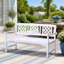Warmly Crafted Wooden Garden Bench for Your Home