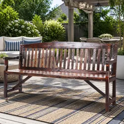 5FT Charcoal Brown Outdoor Bench: Durable and Practical