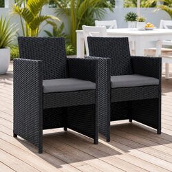 Warm and Practical 2PC Outdoor Dining Chairs Set