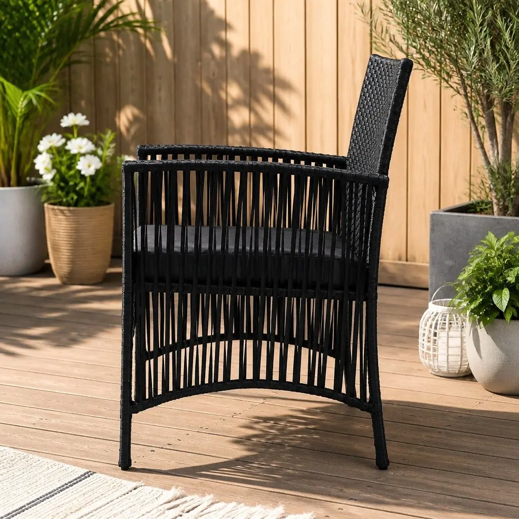 3 Piece Outdoor Bistro Set with Strong Build
