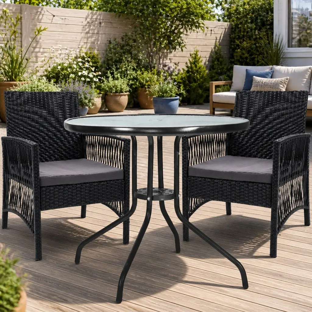 3 Piece Outdoor Bistro Set with Strong Build