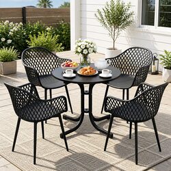Value-Driven 5-Piece Outdoor Dining Set with Round Table