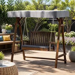 Comfortable Outdoor Swing Chair for Two Adults - Charcoal