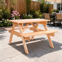 Durable Kids Picnic Table Set with Benches