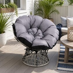 Comfortable Papasan Chair with Cushion for Relaxation