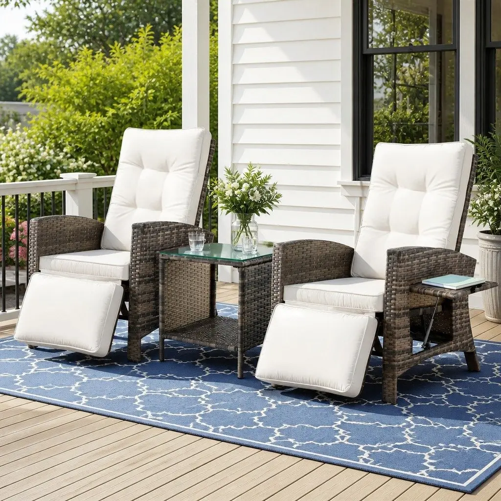 Outdoor Recliner Chair Set for Lasting Use