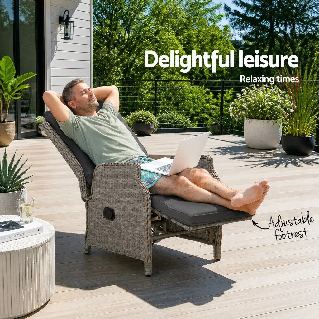 Wicker Recliner Chair for Relaxation