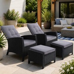 Comfortable Recliner Chair Set for Outdoor Enjoyment