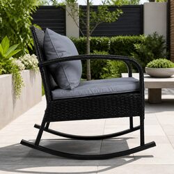 Comfortable and Practical Black Rocking Chair