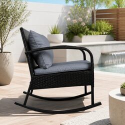 Comfortable and Durable Rocking Chair Set with Side Table