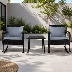 Comfortable and Practical 3-Piece Outdoor Rocking Set