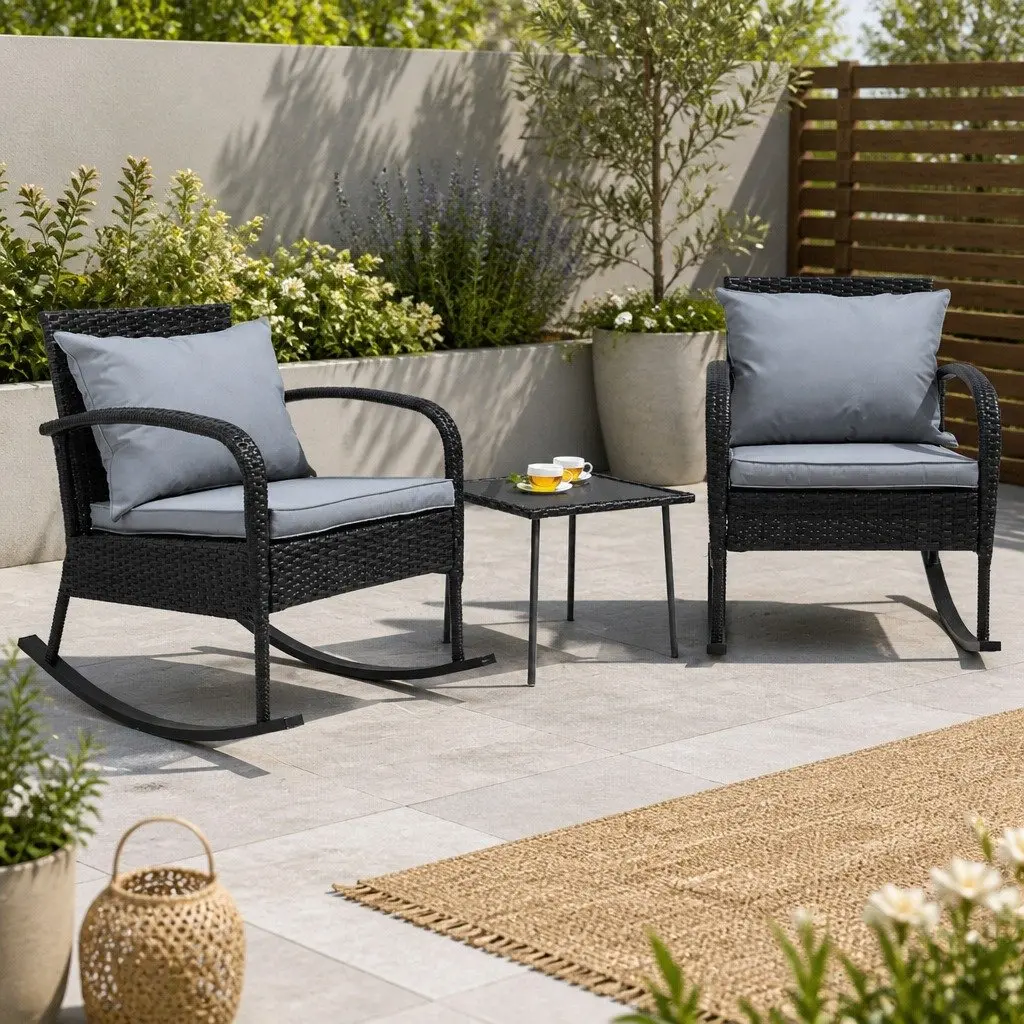 3-Piece Outdoor Rocking Set