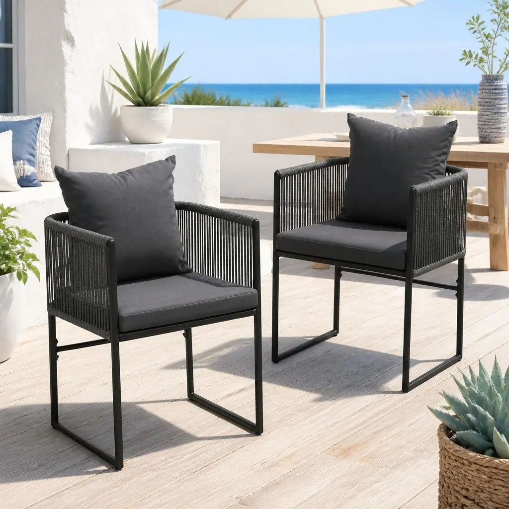 2PC Outdoor Dining Chairs